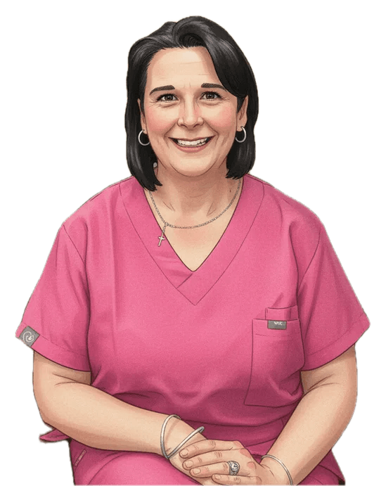Illustrated Memoji of Sr Deidre Haasbroek